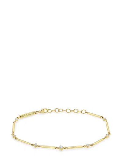 Zoë Chicco 14kt Yellow Gold Bar Diamond Bracelet