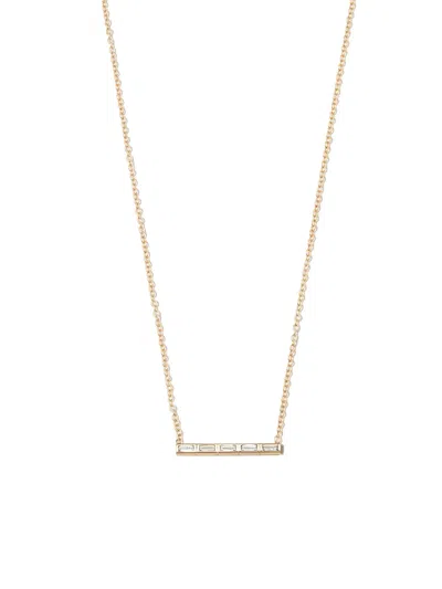 Zoë Chicco 14kt Yellow Gold Diamond Bar Necklace
