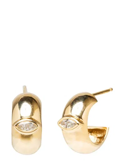 Zoë Chicco 14kt Yellow Gold Half-hoop Diamond Earrings