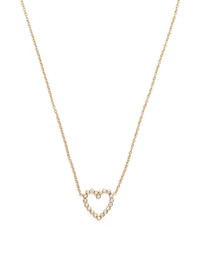 Zoë Chicco 14kt Yellow Gold Heart Diamond Necklace