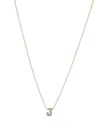 Zoë Chicco 14kt Yellow Gold Initial Letter Diamond Necklace In Gold