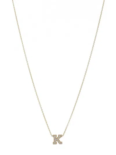 Zoë Chicco 14kt Yellow Gold Initial Letter Diamond Bracelet