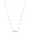 Zoë Chicco 14kt Yellow Gold Pearl And Diamond Necklace In Gold