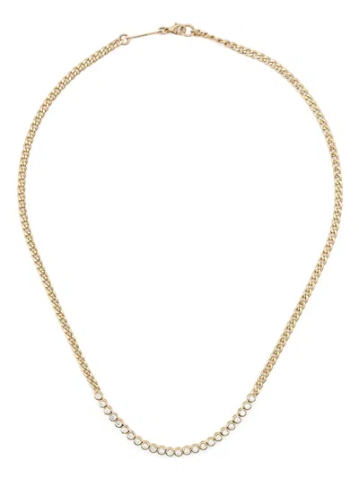 Zoë Chicco 14kt Yellow Gold Tennis-segment Diamond Necklace