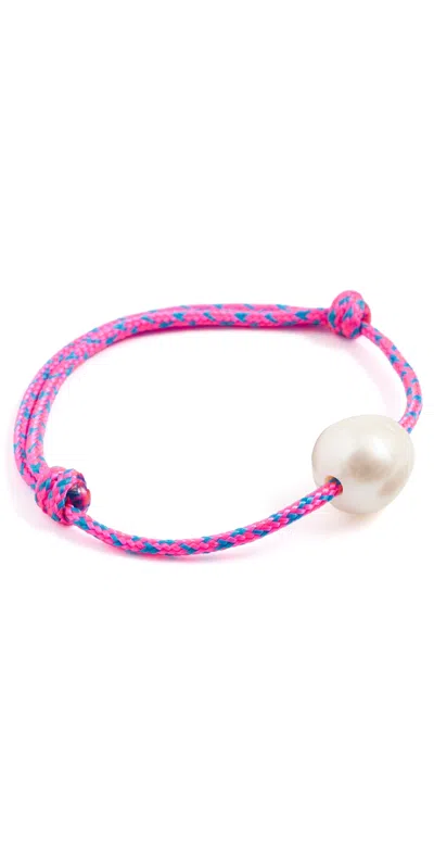 Zoë Chicco Baroque Pearl Paracord Bracelet Multi