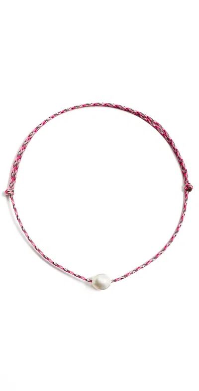 Zoë Chicco Baroque Pearl Paracord Necklace Multi