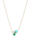 Zoë Chicco Cluster Pendant Necklace