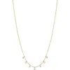 Zoë Chicco 14k Yellow Gold Prong Diamonds Diamond Dangle Collar Necklace, 16 In Gold