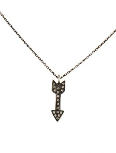 Pre-owned Zoë Chicco Diamond Arrow Necklace, 17.5" In Multicolor