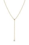 Zoë Chicco Diamond Bead Chain Lariat Necklace In Gold