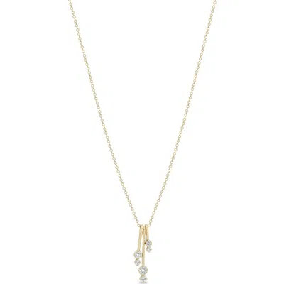 Zoë Chicco Diamond Drop Pendant Necklace In Gold