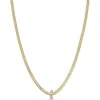 Zoë Chicco Diamond Snake Chain Necklace In Gold