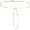 Zoë Chicco Floating Diamond Adjustable Hand Chain In Gold
