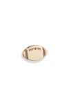 Zoë Chicco Itty Bitty Football Single Stud Earring In Yellow Gold