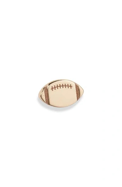Zoë Chicco Itty Bitty Football Single Stud Earring In Yellow Gold