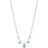 Zoë Chicco Mixed Stone Charm Necklace