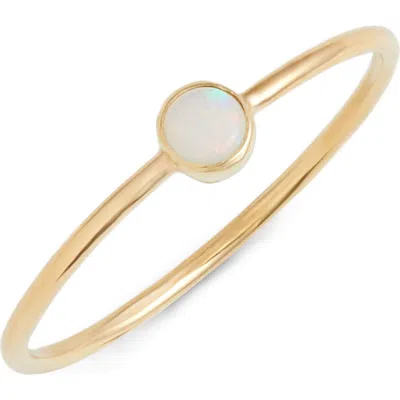Zoë Chicco Opal Stacking Ring In Yellow Gold