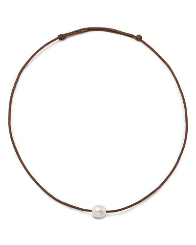 Zoë Chicco Paracord Cultured Freshwater Baroque Pearl Cord Necklace, 12-26 In Metallic
