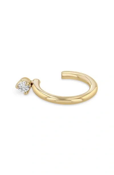 Zoë Chicco Prong Diamond Ear Cuff In Gold