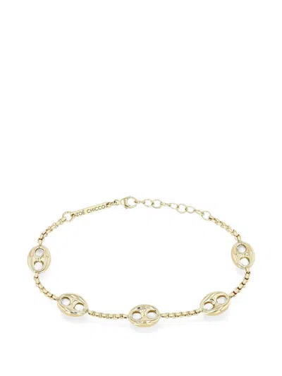 Zoë Chicco Small Box Chain Mariner-link Bracelet In Gold