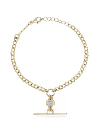Zoë Chicco Toggle-detail Diamond Bracelet In White