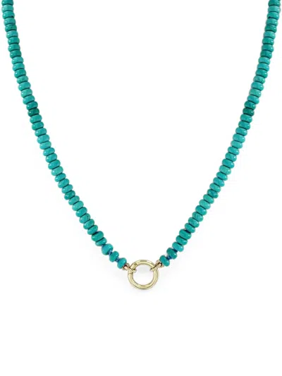 Zoë Chicco Turquoise Beaded Necklace In Neutral