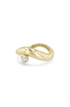 Zoë Chicco Wave Diamond Ring In Gold