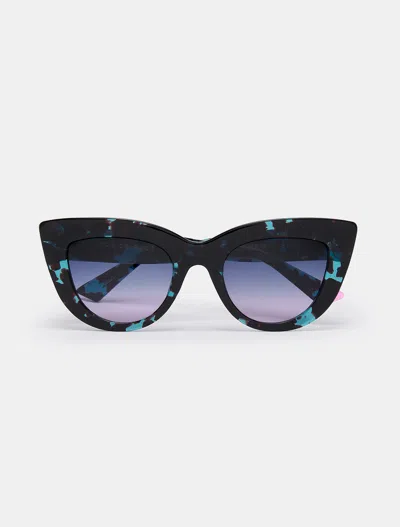 Zoë De Pass Eyewear Women's Black Pixie Aqua Torte