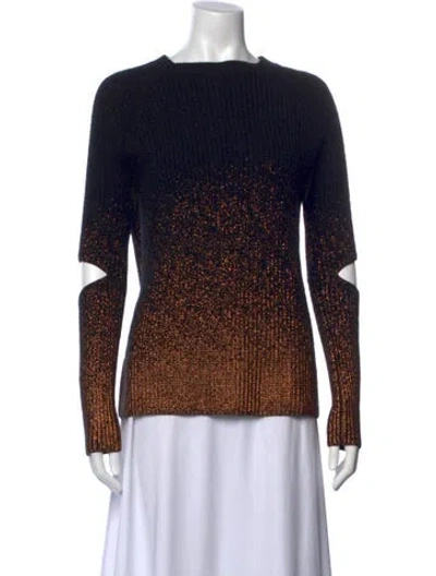 Pre-owned Zoë Jordan Wool Crew Neck Sweater In Black