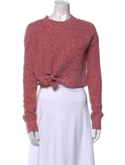 Pre-owned Zoë Jordan Wool Crew Neck Sweater In Pink