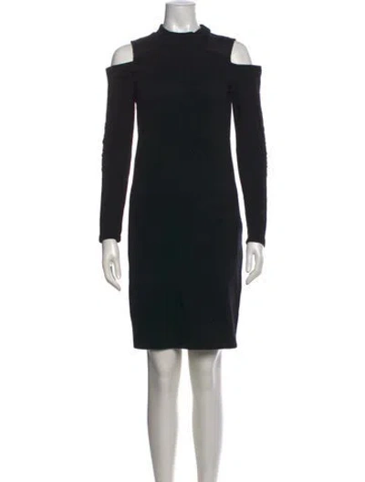 Pre-owned Zoë Jordan Wool Mini Dress In Black