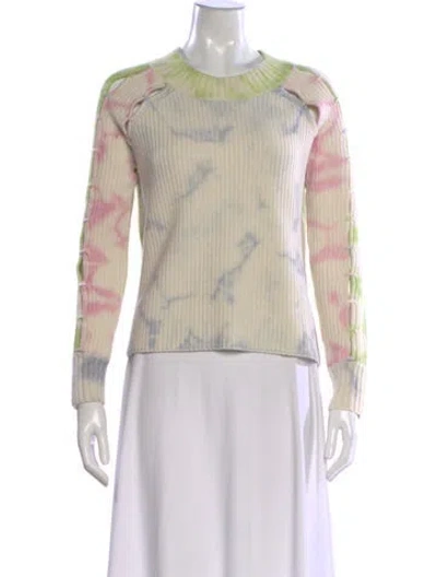 Pre-owned Zoë Jordan Wool Printed Sweater In Green