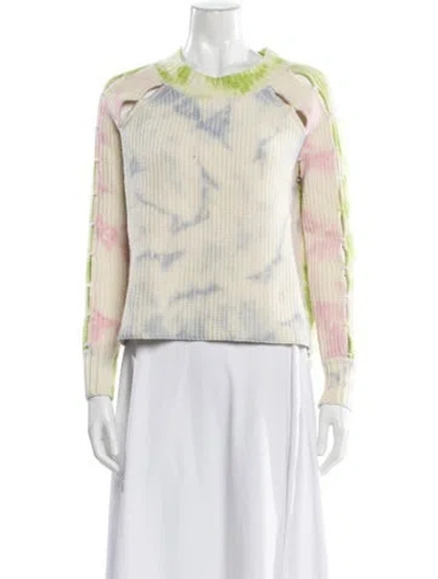 Pre-owned Zoë Jordan Wool Printed Sweater In Neutral