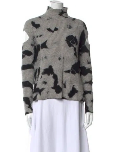 Pre-owned Zoë Jordan Wool Tie-dye Print Sweater In Multi