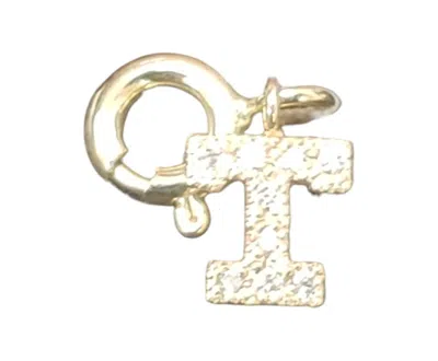 Zo Women's Initial Letter T Charm Pendant In Gold