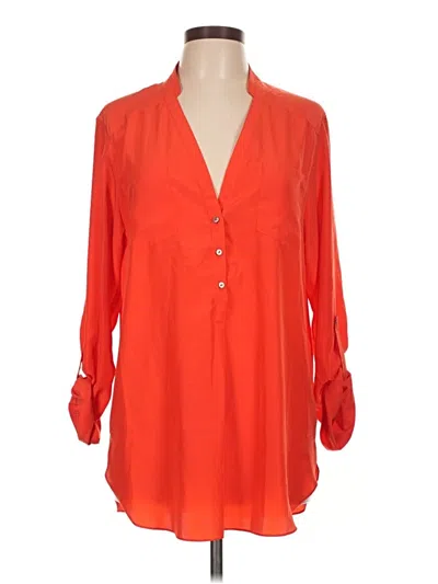 Pre-owned Zoa 3/4 Sleeve Blouse In Orange