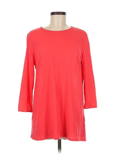 Pre-owned Zoa 3/4 Sleeve T-shirt In Red