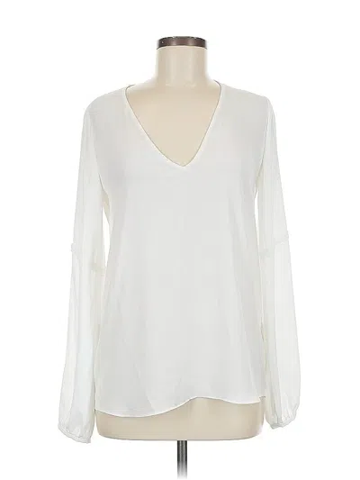 Pre-owned Zoa Long Sleeve Blouse In White