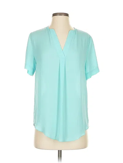 Pre-owned Zoa Short Sleeve Blouse In Blue