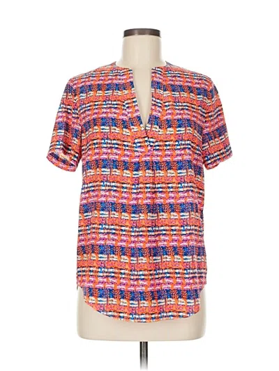 Pre-owned Zoa Short Sleeve Blouse In Orange