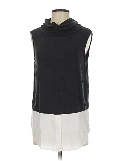 Pre-owned Zoa Sleeveless Top Gray Cowl Neck Tops
