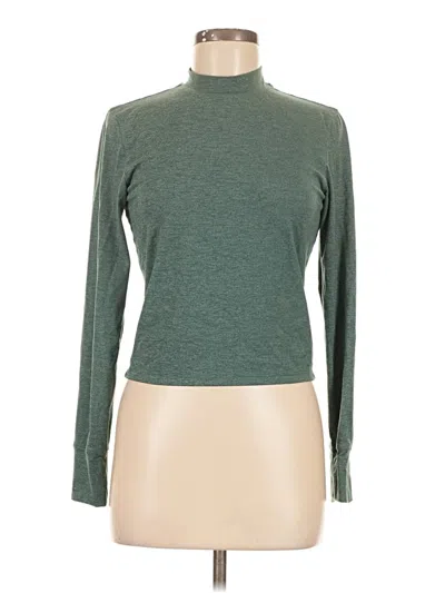 Pre-owned Zobha Long Sleeve Turtleneck In Green