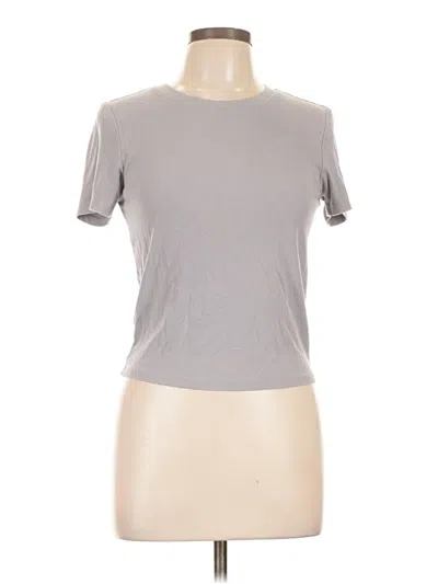 Pre-owned Zobha Short Sleeve Top Gray Crew Neck Tops