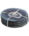 Zodax 16pc Aesir Faux Agate Coaster Set In Gray