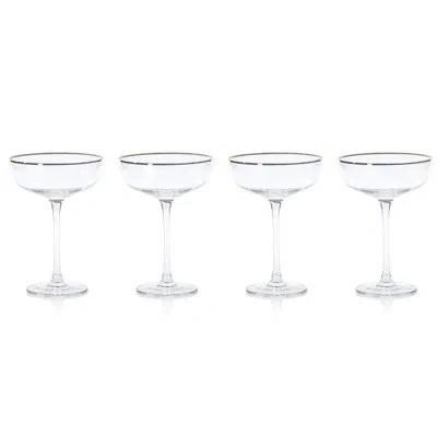 Zodax 7.25" Tall Martini Glasses, Set Of 4 In Clear