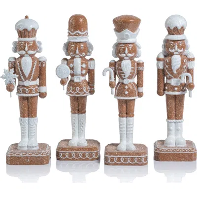 Zodax Adelard Set Of 4 Nutcracker Ornaments In Brown