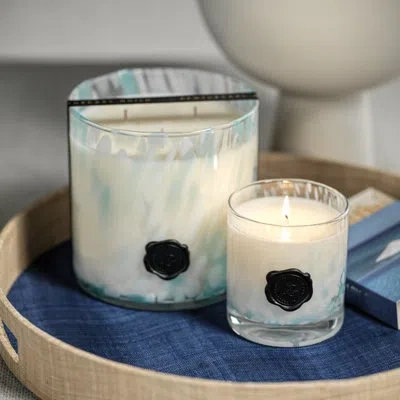 Zodax Ag Opal Glass Candle Jar In Gift Box, Sunset Beach In Blue