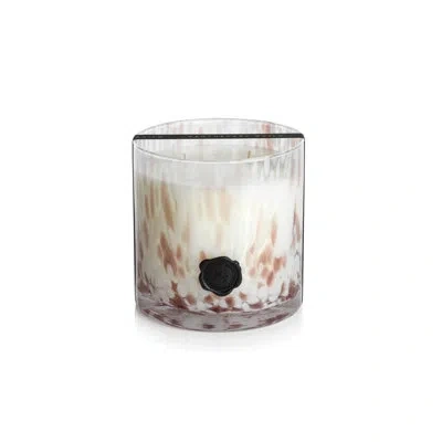 Zodax Ag Opal Glass Rio De Janeiro Scented Jar Candle In White;taupe