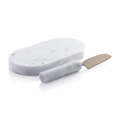 Zodax Albora Marble Cutting Board With Knife