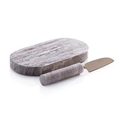 Zodax Albora Marble Cutting Board With Knife